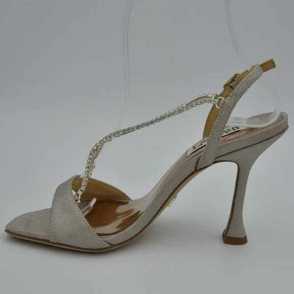 Badgley Mischka Neville Dramatic Stiletto Heels, Champagne, Women's Size 5