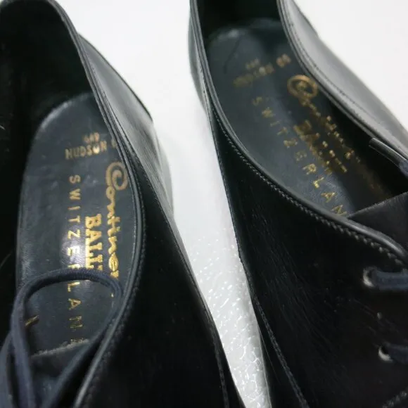 Bally Continentals Hudson Leather Shoes Oxfords Derby Switzerland Men's Sz 8.5 D