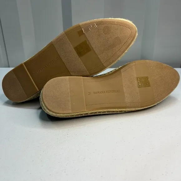 Banana Republic Sustainable ES Canvas Espadrille Olive Slip On Women Size 7.5
