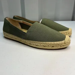 Banana Republic Sustainable ES Canvas Espadrille Olive Slip On Women Size 7.5