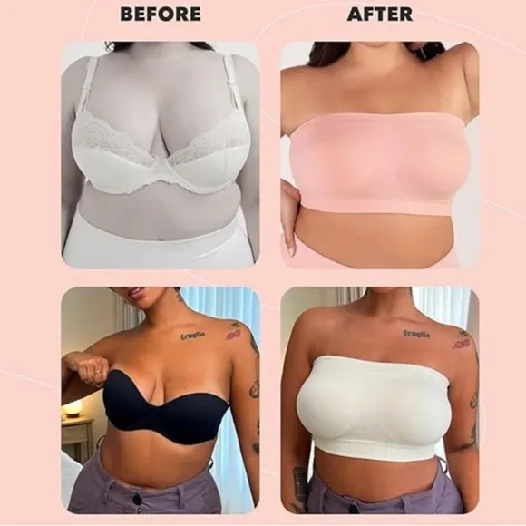 Bandeau Top Convertible Straps Bra for Plus Size Women
