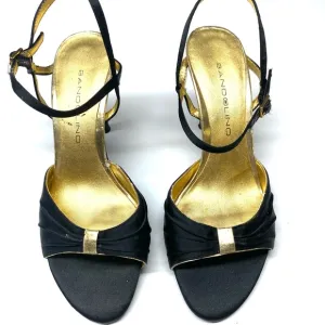 Bandolino Black &amp; Gold Open Toe Heels