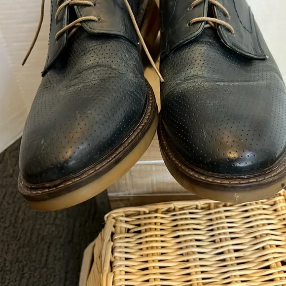 Base London Mens Script Shoes - Navy size 46
