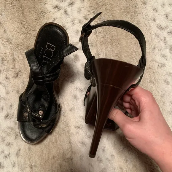 BCBG Platform Leather Gody Heels