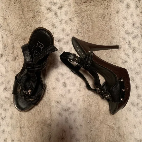 BCBG Platform Leather Gody Heels