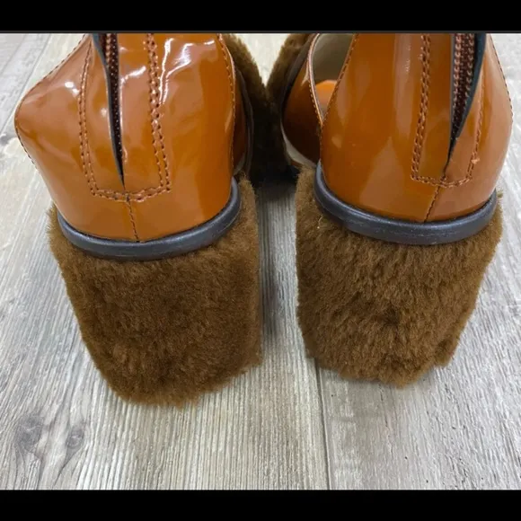 BCBGMAXAZARIA Faux Fur Heels Size 9