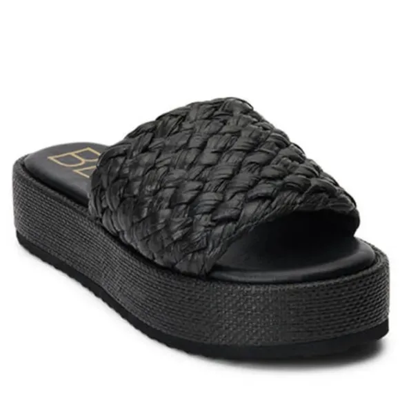 Beach by Matisse Cairo Sandals for Women in Black size 8M NWOT platforms slides