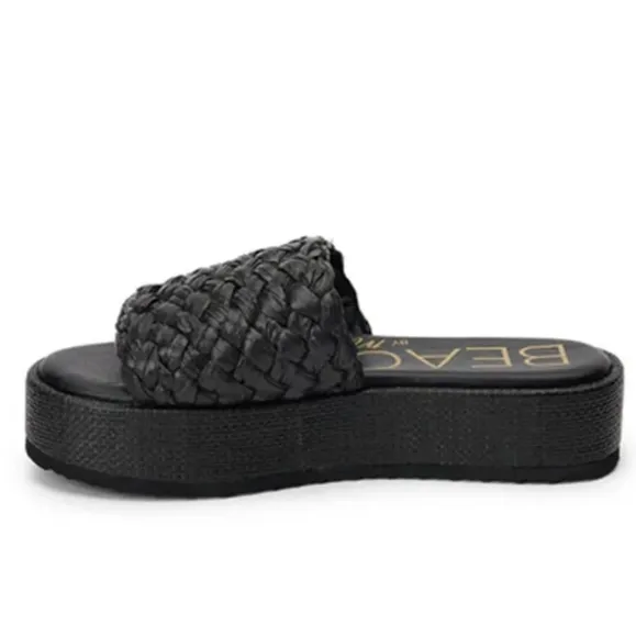 Beach by Matisse Cairo Sandals for Women in Black size 8M NWOT platforms slides