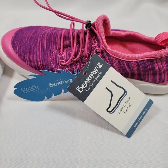 Bearpaw Irene Active Shoe Womens Size 6 Lightweight Purple Pink Knit Sneaker
