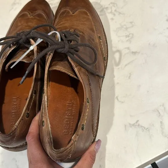 Bed Stu Oxfords Leather Preppy Hipster Distressed Office Casual broken sz 9.5