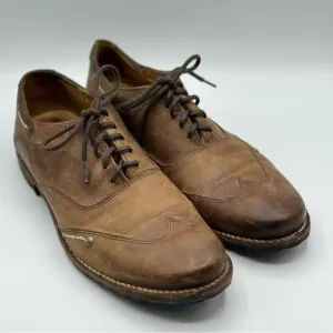 Bed Stu Women's Cobbler Lita Brown Leather Wingtips Oxfords Distressed Lace Up 9