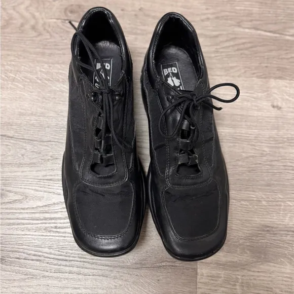 BED|STU Black Leather Oxfords Sleek Design