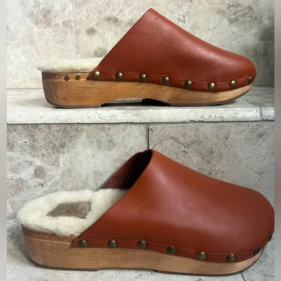 Beek Mallard Sherling Clogs NWOT