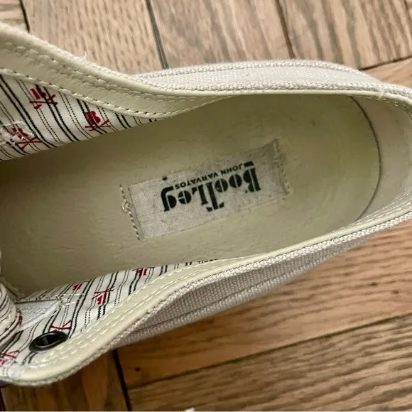 Beige Canvas Slip-On Shoes john varvatos size men’s 10