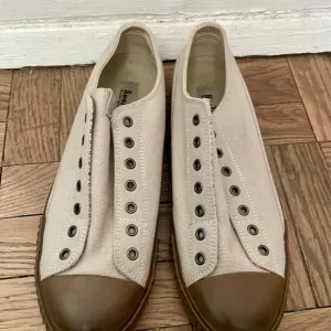 Beige Canvas Slip-On Shoes john varvatos size men’s 10