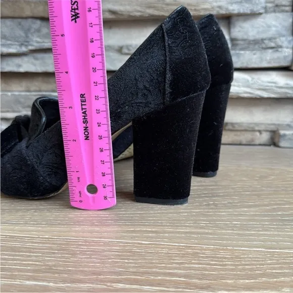 Bella Vita Black Block Heel Pumps with Bow