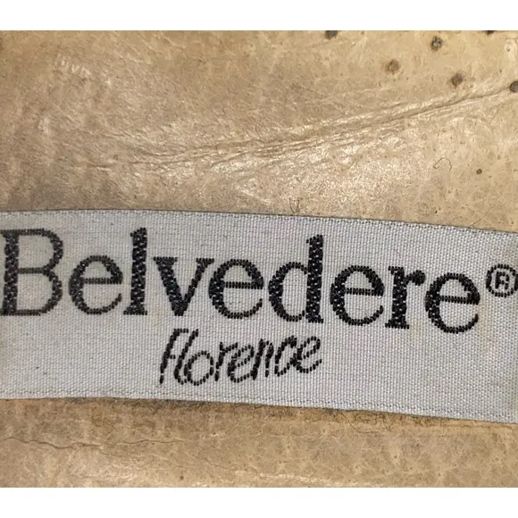 Belvedere Florence 10597 Men's Leather &amp; Ostrich Oxfords Lace-Up Shoes Sz 8.5M