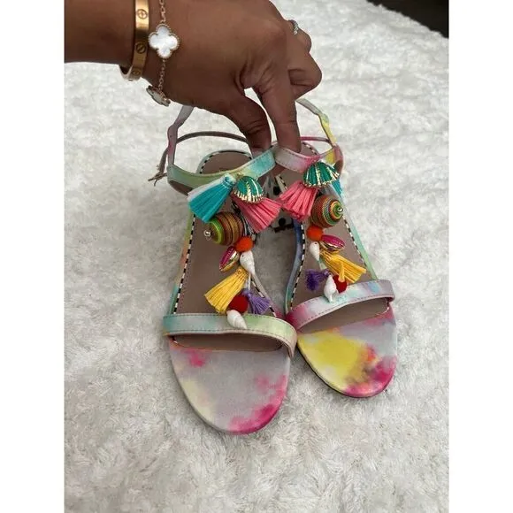 Betsey Johnson Dynah Embellished Block Heels size 7