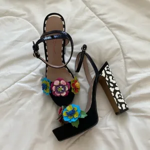 Betsey Johnson Milana floral platform heels