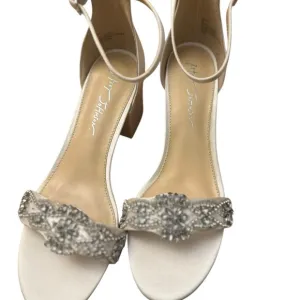 Betsey Johnson Silver Heels with Sparkling Embellishments