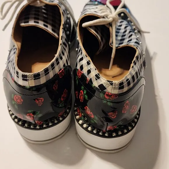 Betsey Johnson Torrid NOVA Shoes sz 12 W  women Chunky Platform Heart Oxfords