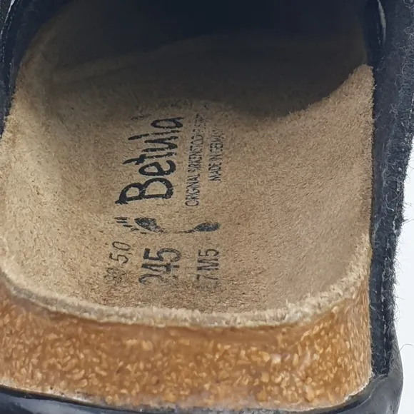 Betula by Birkenstock Boston charcoal clogs  L7 M5 closed toe wool felt