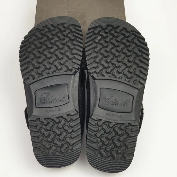 Betula by Birkenstock Boston charcoal clogs  L7 M5 closed toe wool felt