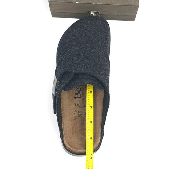 Betula by Birkenstock Boston charcoal clogs  L7 M5 closed toe wool felt