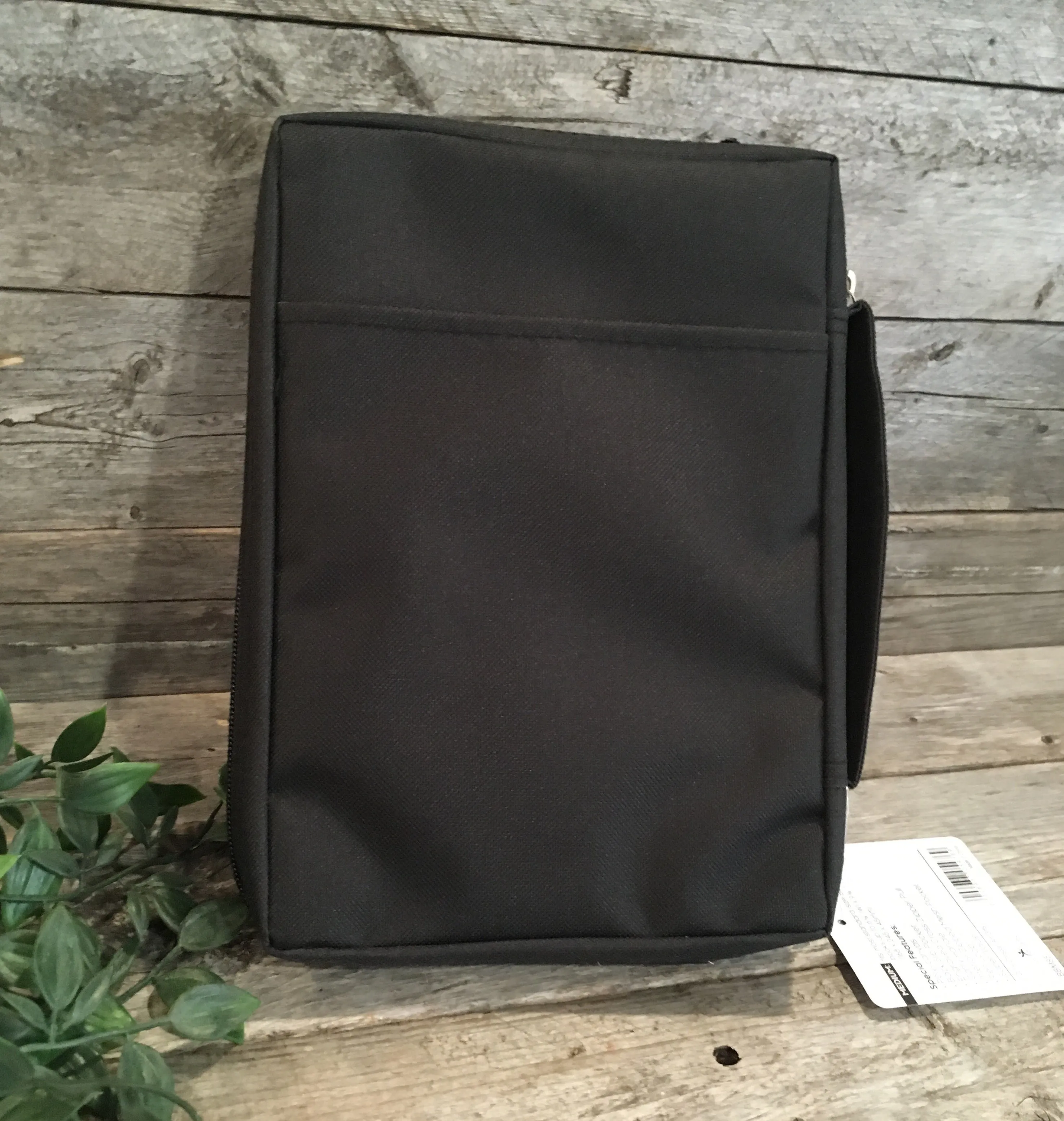 Bible Cover: Medium Black with Fish Symbol