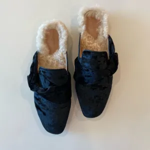 Bill Blass Slides Laverne Tie Black Velvet