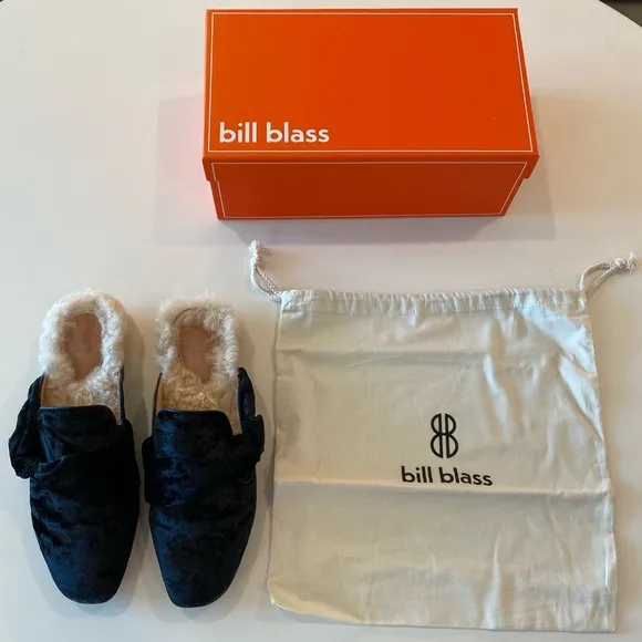 Bill Blass Slides Laverne Tie Black Velvet