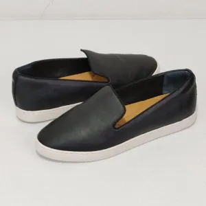 Birdies Swift Slip-On Sneaker Premium Black Leather Fits Like Women's 9.5