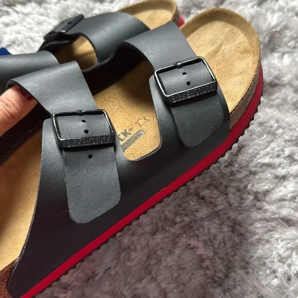 Birkenstock Arizona from Birko-Flor in Black 44 EU/ US 11