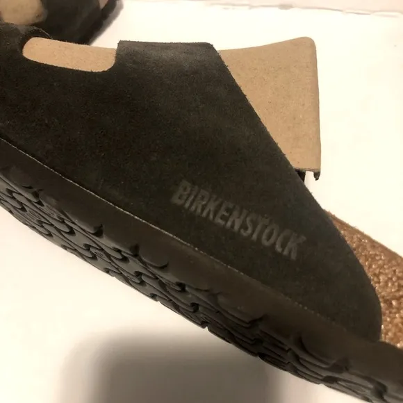 Birkenstock Arizona VL Suede Leather Mocca Brown SFB Sandals Slides Mules Narrow