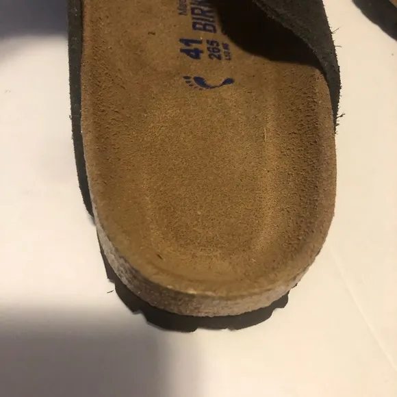 Birkenstock Arizona VL Suede Leather Mocca Brown SFB Sandals Slides Mules Narrow