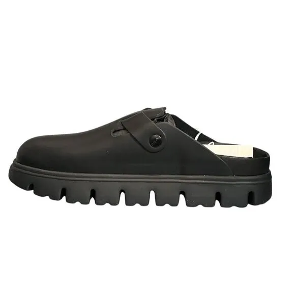 Birkenstock Boston Chunky Leather Clogs Black Unisex L10/M8 Work Nurse Comfort