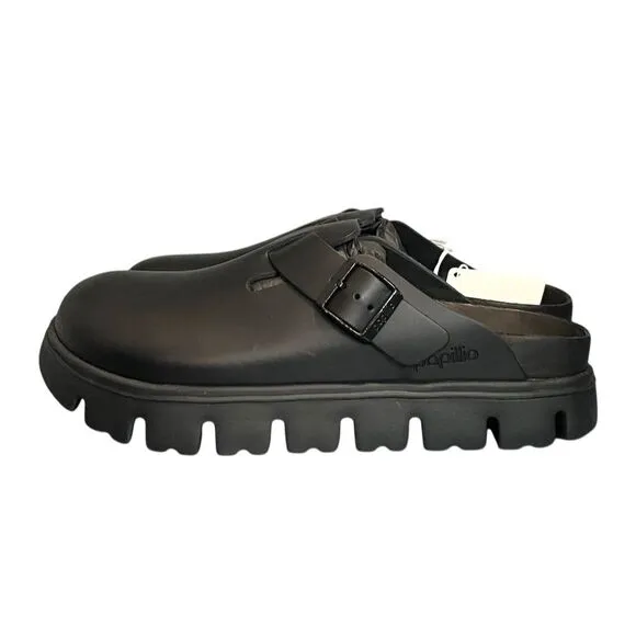 Birkenstock Boston Chunky Leather Clogs Black Unisex L10/M8 Work Nurse Comfort