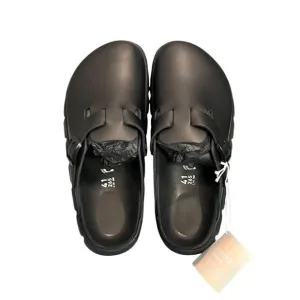 Birkenstock Boston Chunky Leather Clogs Black Unisex L10/M8 Work Nurse Comfort