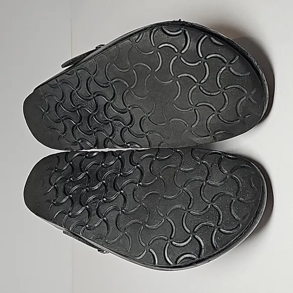 Birkenstock Boston Clogs Mules Shoes Slip-On Slide-On Black Leather 6-6.5 37