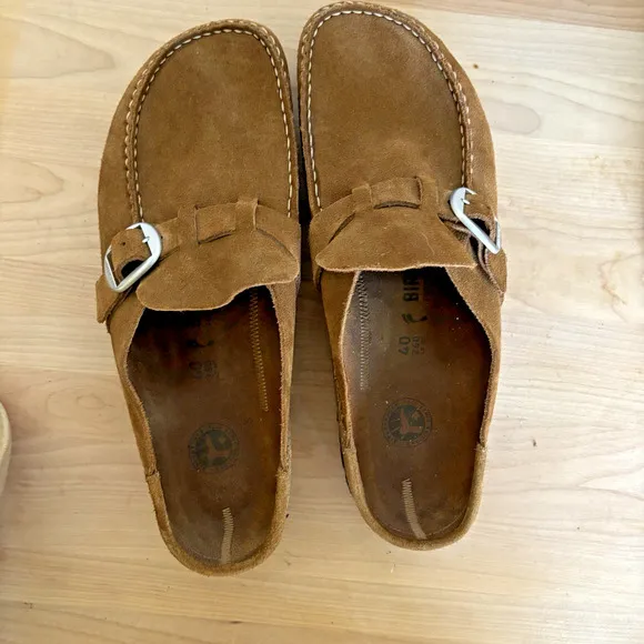 Birkenstock Buckley Clogs Brown Suede Leather Slip-on EU 40 Women’s 9 Men’s 7