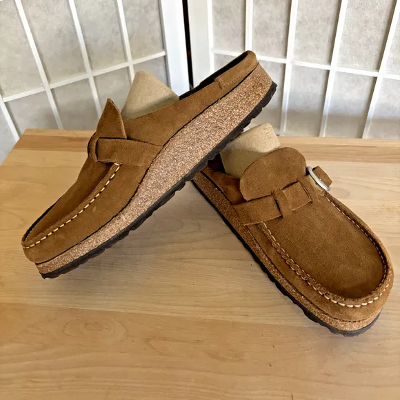 Birkenstock Buckley Clogs Brown Suede Leather Slip-on EU 40 Women’s 9 Men’s 7