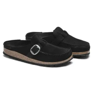 Birkenstock Buckley Suede Leather Size 38 In Black Suede Slip On Clogs Buckle