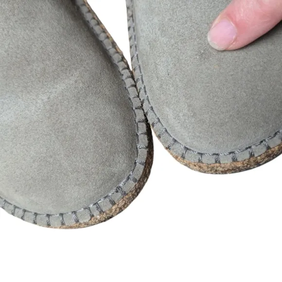 Birkenstock Callan Suede Leather in Gray Taupe Slip-On Shoe Clogs Size 39 Narrow