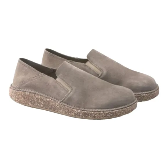 Birkenstock Callan Suede Leather in Gray Taupe Slip-On Shoe Clogs Size 39 Narrow