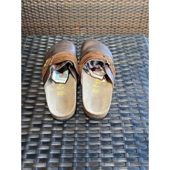 Birkenstock Metallic Leather Tatami Clogs 39