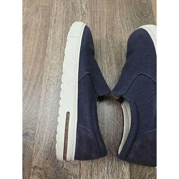 Birkenstock Oswego Navy Blue Canvas Slip On Sneaker EU 42R W 11-11.5 M 9-9.5