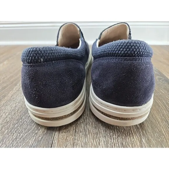 Birkenstock Oswego Navy Blue Canvas Slip On Sneaker EU 42R W 11-11.5 M 9-9.5