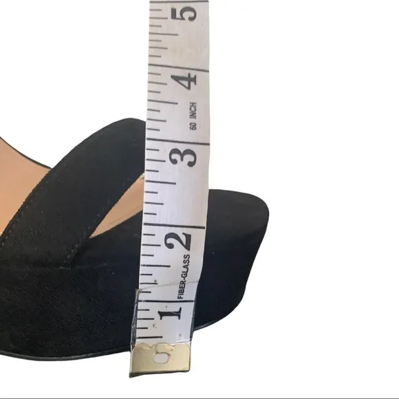 Black Block Platform Heels Size 36 5 5.5