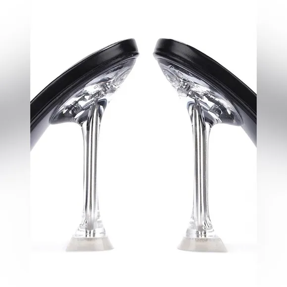 Black flared heels by Cape Robbin