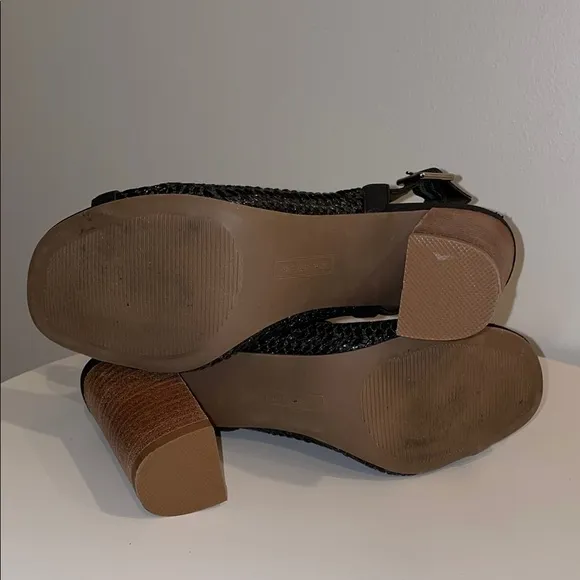 Black Open-Toe Women's Heels